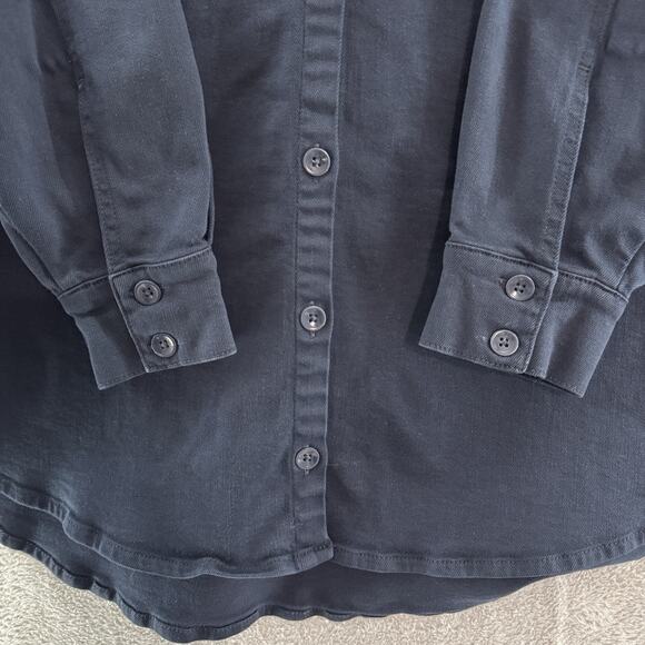 Good American Shacket Womens 4/XL Black Vintage Wash Button Up Jacket Shirt - Picture 5 of 13